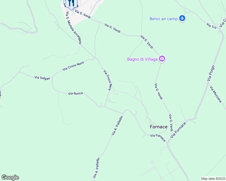 map of restaurants, bars, coffee shops, grocery stores, and more near 7 Via Croce Nera in Provincia di Vicenza