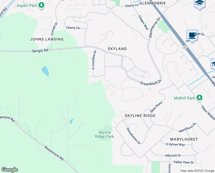 map of restaurants, bars, coffee shops, grocery stores, and more near 1142 Crestline Court in Lake Oswego