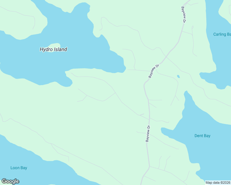 map of restaurants, bars, coffee shops, grocery stores, and more near Ridgeway Drive in Parry Sound District