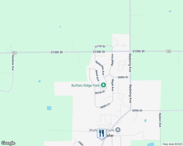 map of restaurants, bars, coffee shops, grocery stores, and more near 30776 Redding Avenue in Shafer