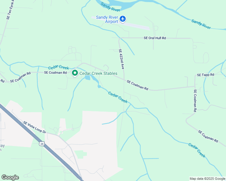 map of restaurants, bars, coffee shops, grocery stores, and more near 41956 Southeast Coalman Road in Sandy