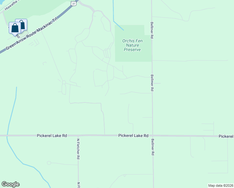 map of restaurants, bars, coffee shops, grocery stores, and more near 5121 Vis-A-Vis Lane in Petoskey