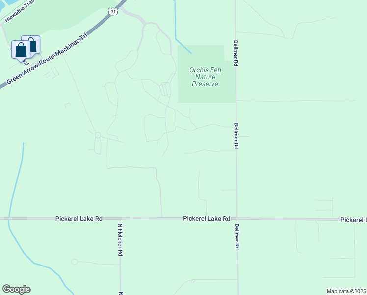 map of restaurants, bars, coffee shops, grocery stores, and more near 5129 Vis-A-Vis Lane in Petoskey