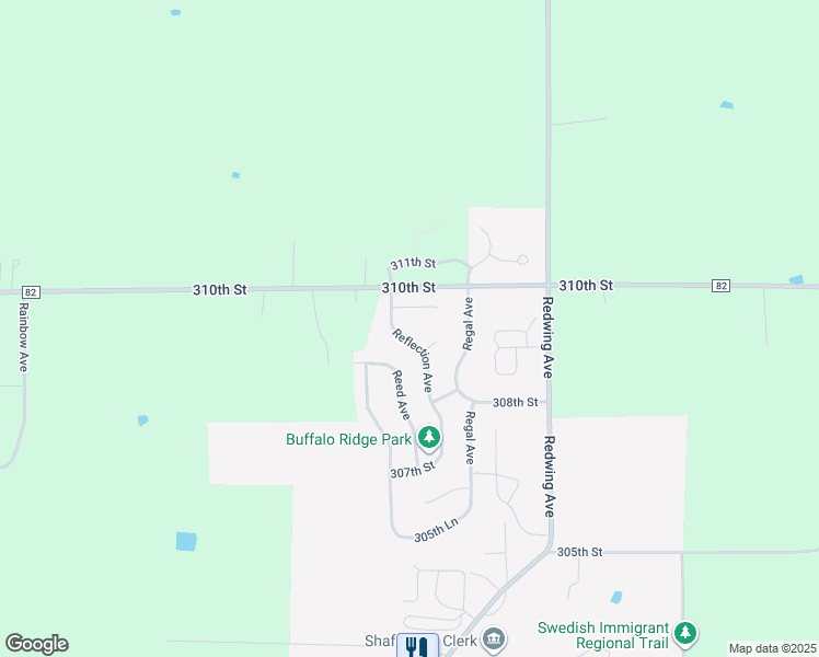 map of restaurants, bars, coffee shops, grocery stores, and more near 30869 Reflection Avenue in Shafer