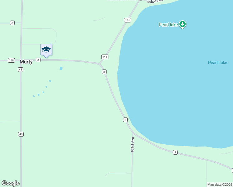map of restaurants, bars, coffee shops, grocery stores, and more near 10202 County Road 8 in Kimball