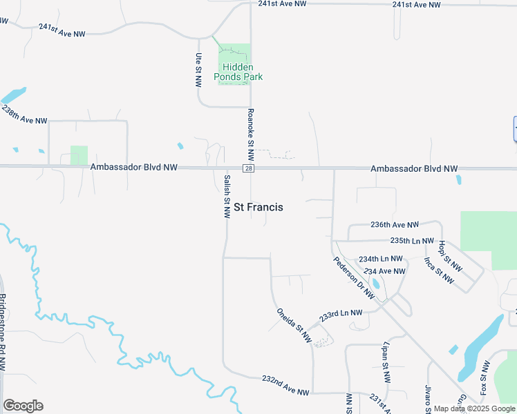 map of restaurants, bars, coffee shops, grocery stores, and more near in Saint Francis