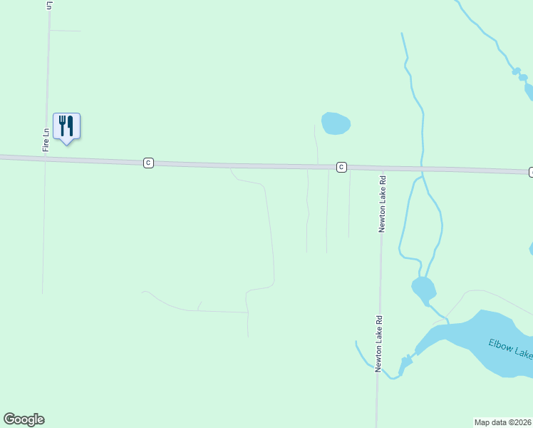 map of restaurants, bars, coffee shops, grocery stores, and more near N12026 Oakwood Lane in Athelstane
