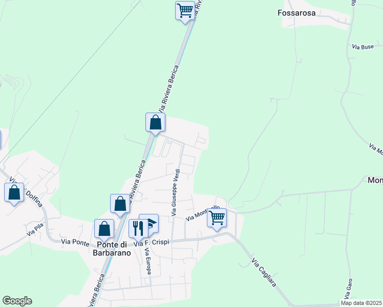 map of restaurants, bars, coffee shops, grocery stores, and more near 1 Via Lorenzo Perosi in Vicenza
