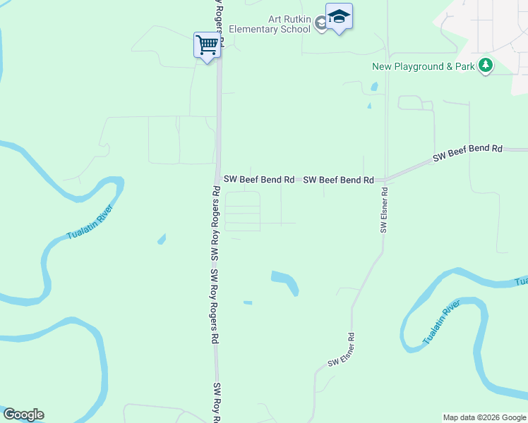 map of restaurants, bars, coffee shops, grocery stores, and more near 16680 Southwest Gypsum Way in King City