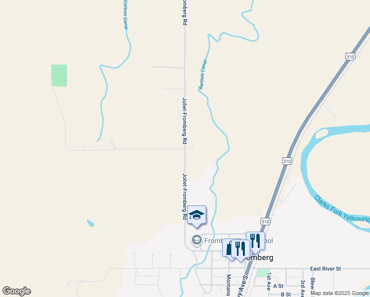 map of restaurants, bars, coffee shops, grocery stores, and more near 8 Fromberg Joliet in Fromberg