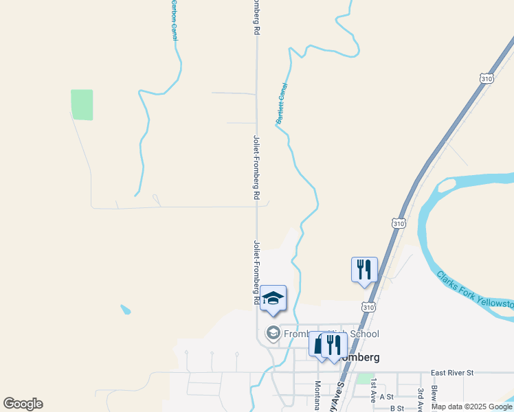 map of restaurants, bars, coffee shops, grocery stores, and more near 8 Fromberg Joliet in Fromberg