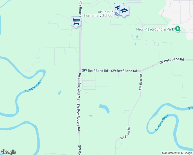 map of restaurants, bars, coffee shops, grocery stores, and more near 16596 Southwest Gypsum Way in Sherwood