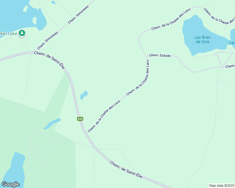 map of restaurants, bars, coffee shops, grocery stores, and more near 93 Chemin de la Chaîne des Lacs in Orford