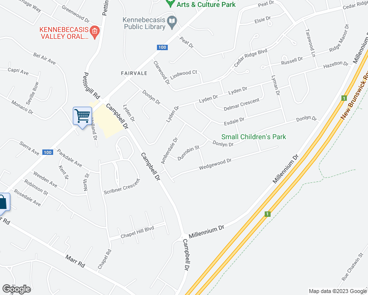 map of restaurants, bars, coffee shops, grocery stores, and more near 10 Dunrobin Street in Rothesay