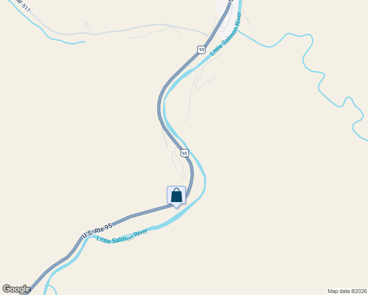 map of restaurants, bars, coffee shops, grocery stores, and more near U.S. 95 in Riggins