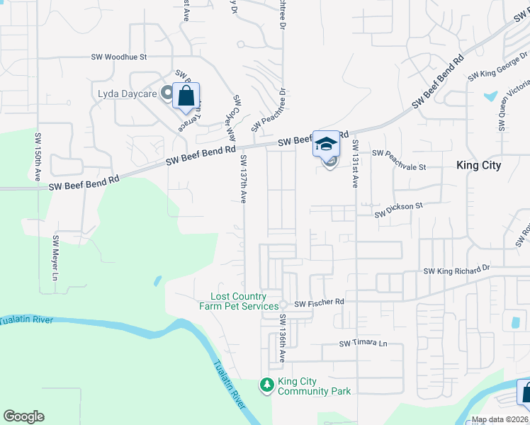 map of restaurants, bars, coffee shops, grocery stores, and more near West St in Portland