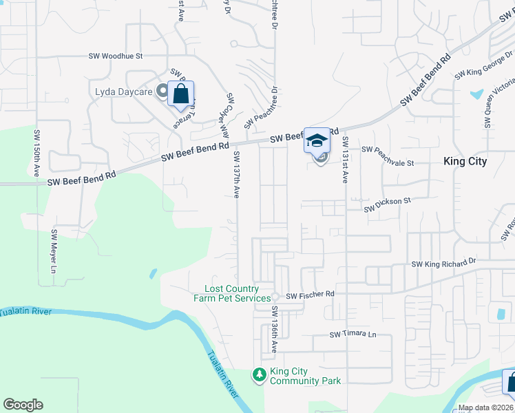 map of restaurants, bars, coffee shops, grocery stores, and more near West St in Portland