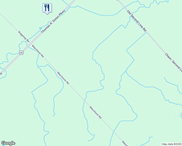 map of restaurants, bars, coffee shops, grocery stores, and more near 2620 Marchurst Road in Dunrobin