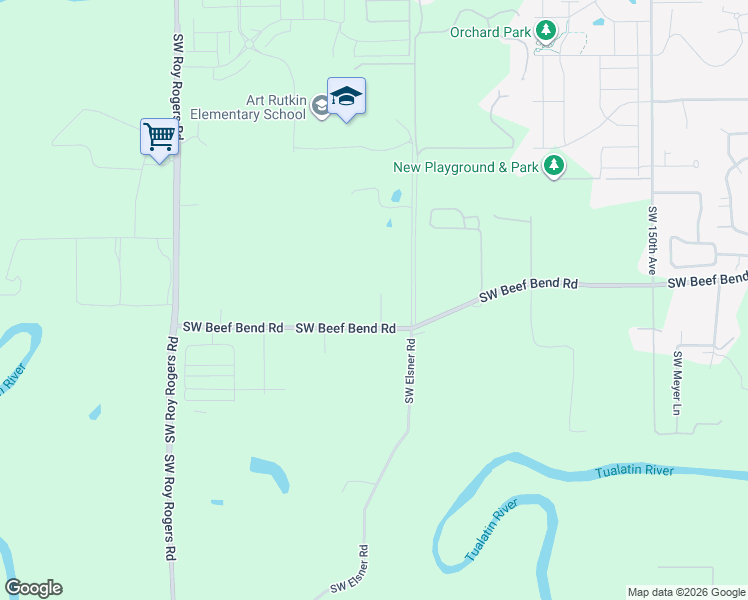 map of restaurants, bars, coffee shops, grocery stores, and more near 16075 Southwest Beef Bend Road in Sherwood