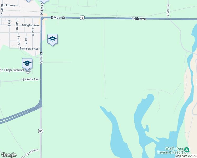 map of restaurants, bars, coffee shops, grocery stores, and more near 21st Street in Cameron