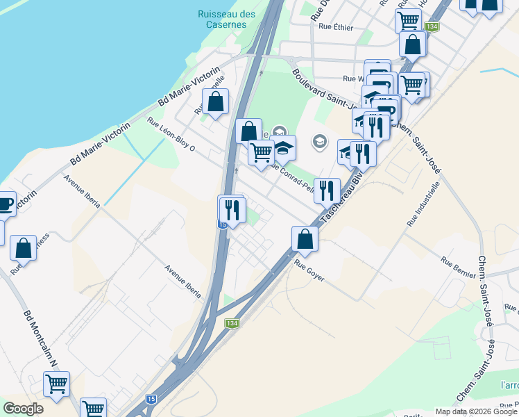 map of restaurants, bars, coffee shops, grocery stores, and more near 39 Avenue de Picardie in Candiac