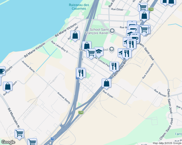 map of restaurants, bars, coffee shops, grocery stores, and more near 37 Avenue de Picardie in Candiac