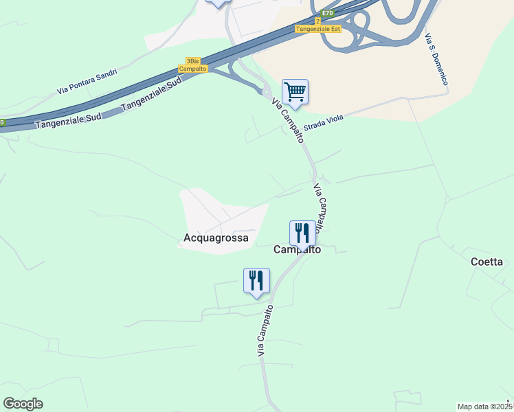 map of restaurants, bars, coffee shops, grocery stores, and more near 1b Via Acquagrossa in Acquagrossa