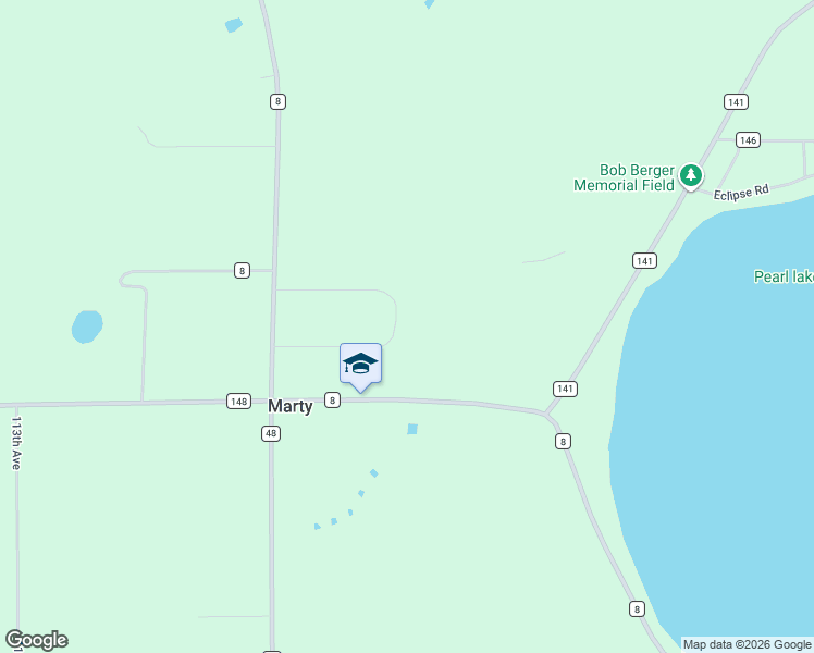 map of restaurants, bars, coffee shops, grocery stores, and more near 10645 Marty View Circle in Kimball