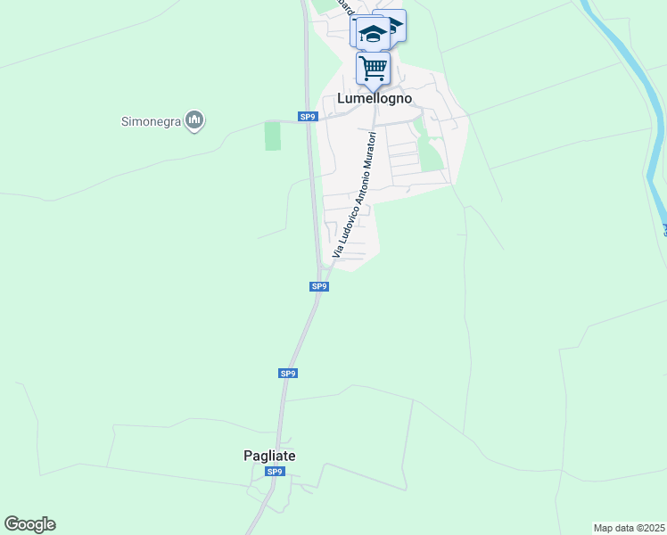 map of restaurants, bars, coffee shops, grocery stores, and more near 161 Via Ludovico Antonio Muratori in Lumellogno