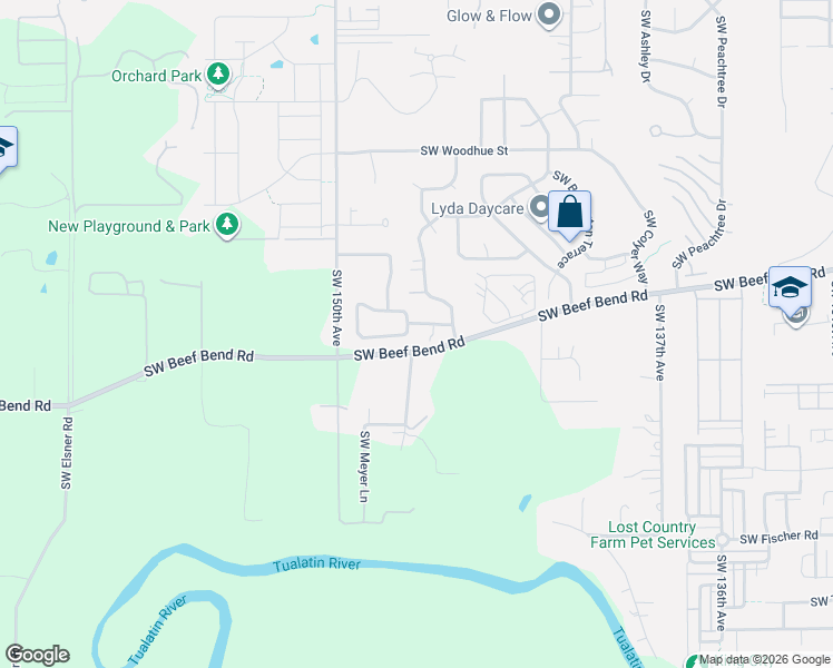 map of restaurants, bars, coffee shops, grocery stores, and more near 14674 Southwest Mulberry Drive in Portland