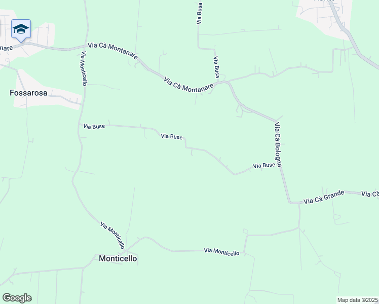 map of restaurants, bars, coffee shops, grocery stores, and more near 22 Via Buse in Mossano
