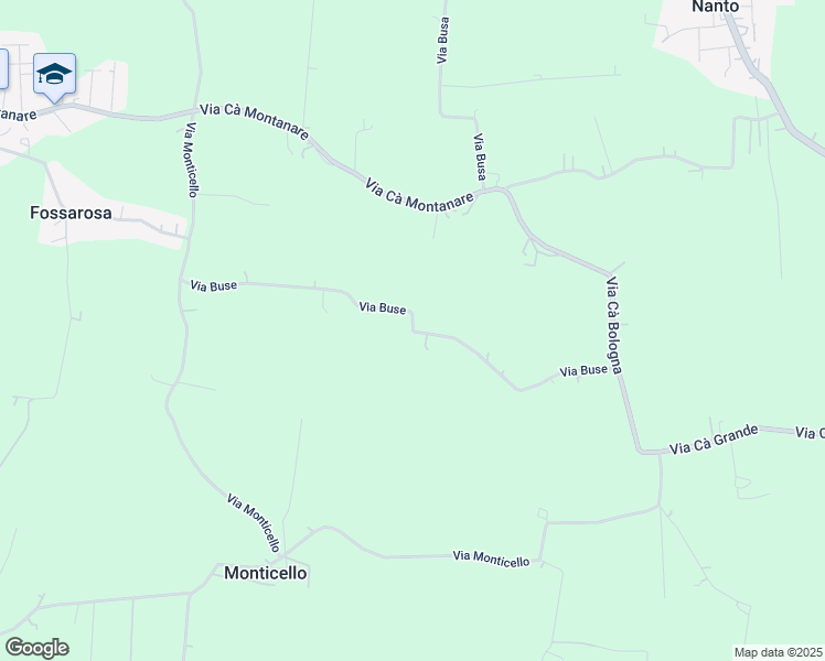 map of restaurants, bars, coffee shops, grocery stores, and more near 22 Via Buse in Mossano
