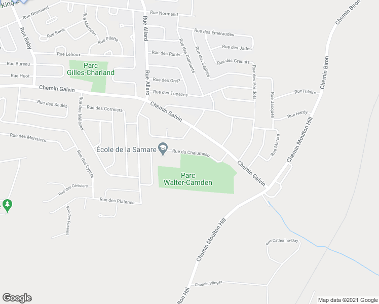 map of restaurants, bars, coffee shops, grocery stores, and more near 3009 Rue du Chalumeau in Sherbrooke