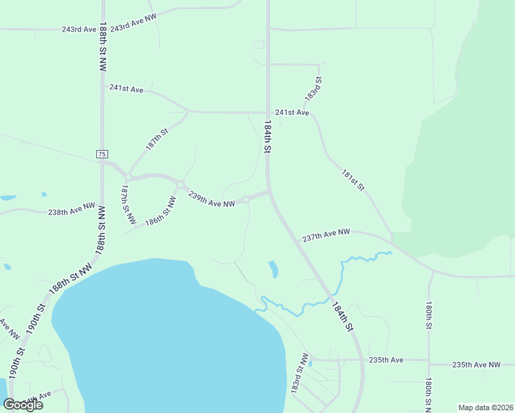 map of restaurants, bars, coffee shops, grocery stores, and more near 23879 185th Street Northwest in Big Lake