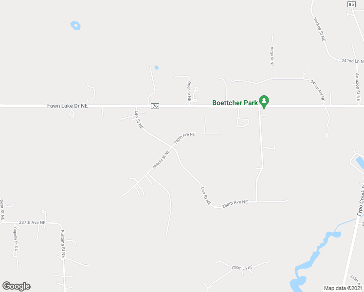 map of restaurants, bars, coffee shops, grocery stores, and more near 23901 Leo Street Northeast in Stacy