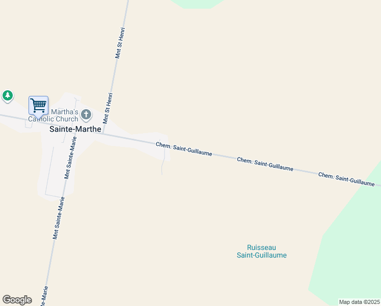 map of restaurants, bars, coffee shops, grocery stores, and more near 391 Chemin Saint-Guillaume in Sainte-Marthe