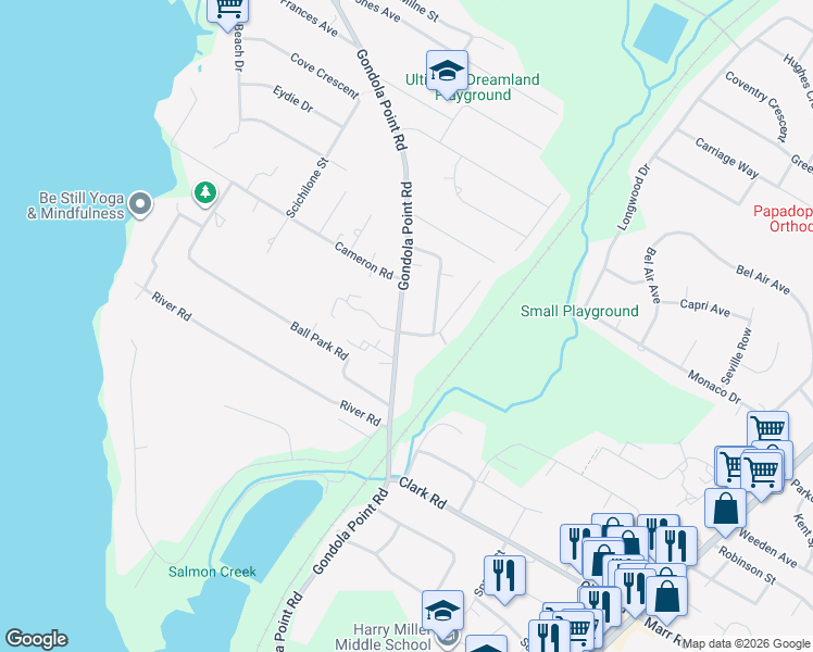 map of restaurants, bars, coffee shops, grocery stores, and more near 193 Gondola Point Road in Rothesay