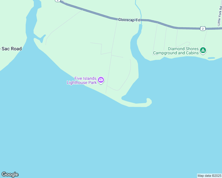 map of restaurants, bars, coffee shops, grocery stores, and more near 16 North River Lane in Lower Five Islands