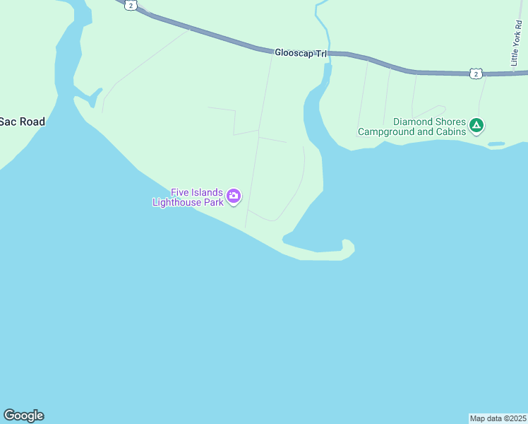 map of restaurants, bars, coffee shops, grocery stores, and more near 16 North River Lane in Lower Five Islands