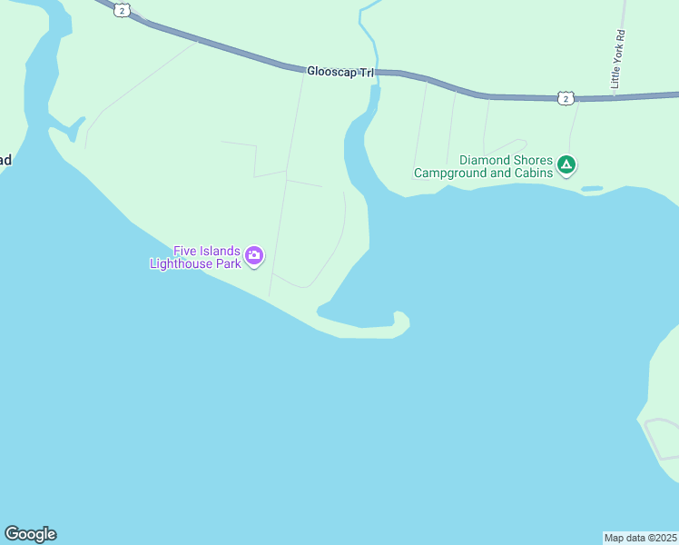 map of restaurants, bars, coffee shops, grocery stores, and more near 44 North River Lane in Lower Five Islands