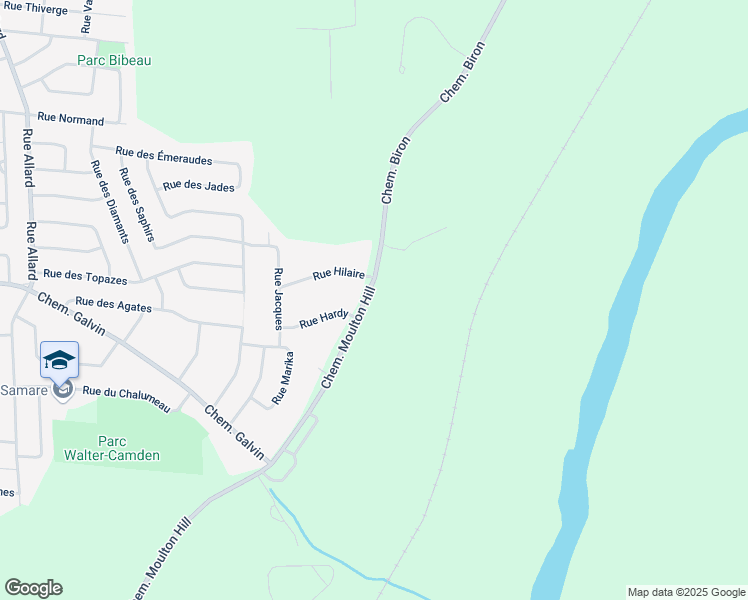 map of restaurants, bars, coffee shops, grocery stores, and more near 1590 Chemin Moulton Hill in Sherbrooke