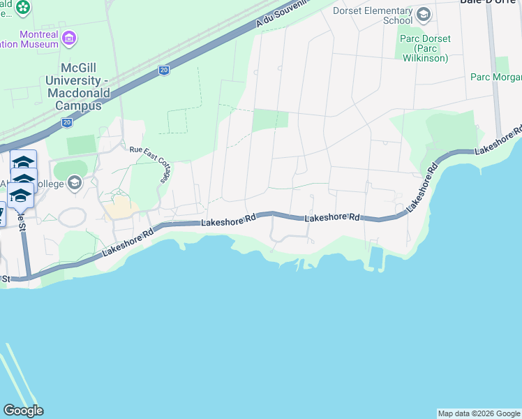 20761 Rue Lakeshore, Baied'Urfé QC Walk Score