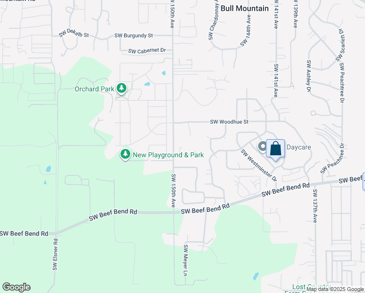 map of restaurants, bars, coffee shops, grocery stores, and more near 15669 Southwest 149th Place in Tigard