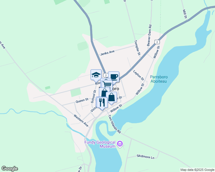 map of restaurants, bars, coffee shops, grocery stores, and more near 273 Main Street in Parrsboro