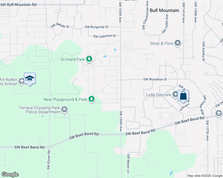 map of restaurants, bars, coffee shops, grocery stores, and more near 15747 Southwest Vanderwood Avenue in Tigard