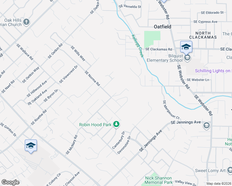 map of restaurants, bars, coffee shops, grocery stores, and more near 6375 Southeast Norma Circle in Milwaukie