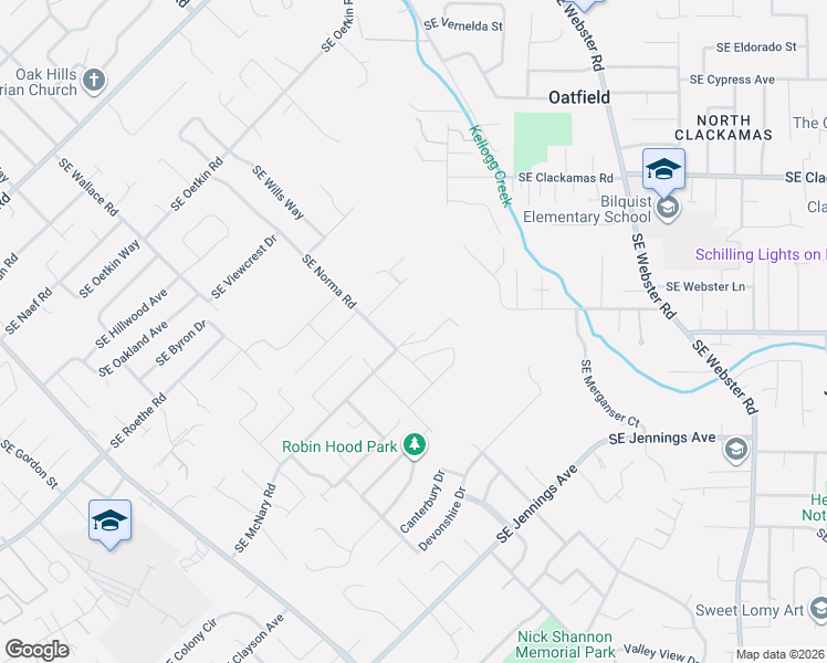 map of restaurants, bars, coffee shops, grocery stores, and more near 6375 Southeast Norma Circle in Milwaukie