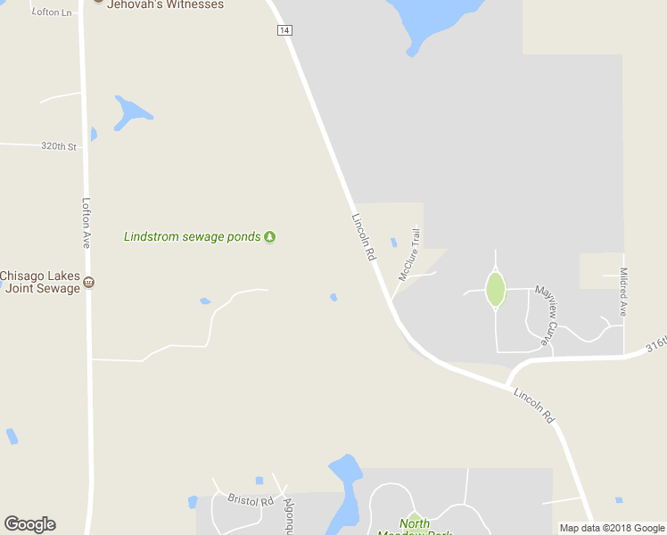 map of restaurants, bars, coffee shops, grocery stores, and more near 31760 Lincoln Road in Lindstrom