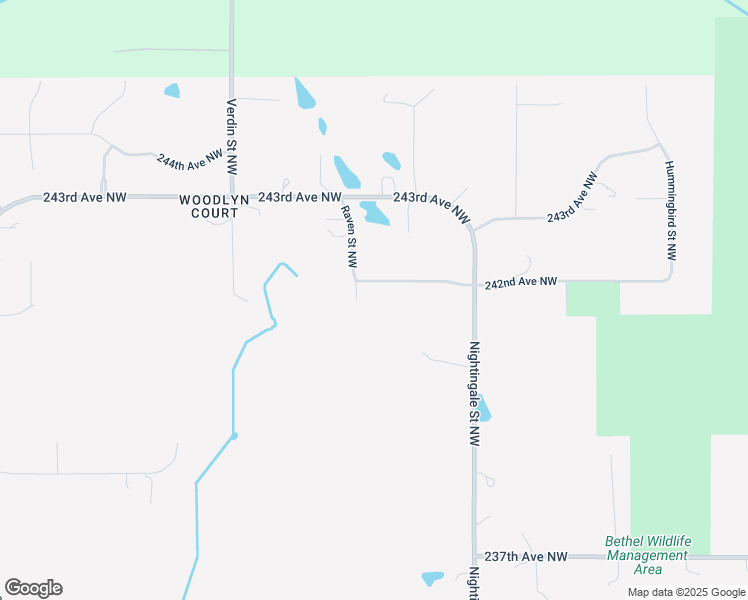 map of restaurants, bars, coffee shops, grocery stores, and more near 2148 241st Avenue Northwest in Saint Francis