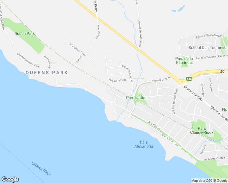 map of restaurants, bars, coffee shops, grocery stores, and more near 49 Impasse de l'Excursion in Gatineau
